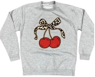 Sweatshirt mit Leoparden-Kirschen-Print