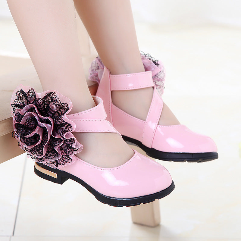 Prinzessinnen-Schuhe mit Blumen und Klettverschluss – Bild 3 | LuxeStyle