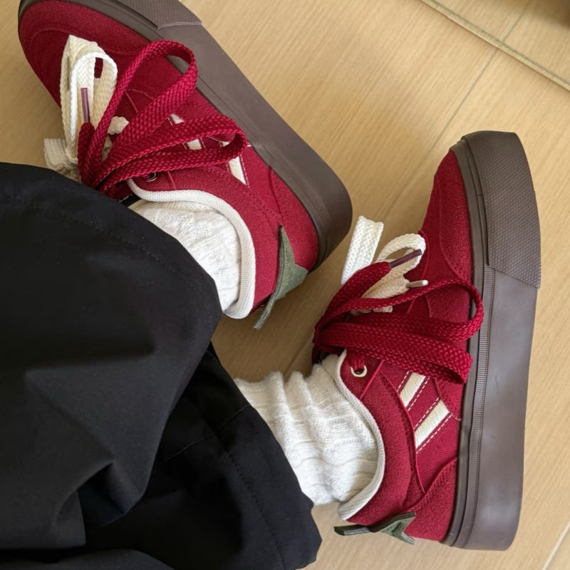 Damen Skateboard-Sneaker aus Nubukleder