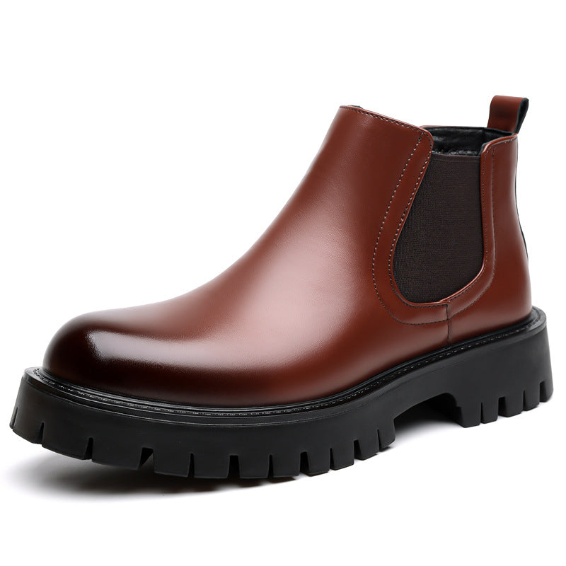 Fleecegefütterte High-Top Lederstiefel – Bild 6 | LuxeStyle