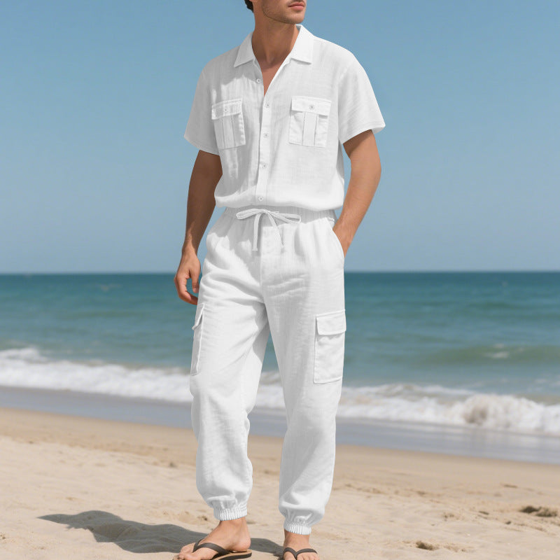 Kurzarmhemd & Leinenhose Set – Bild 10 | LuxeStyle