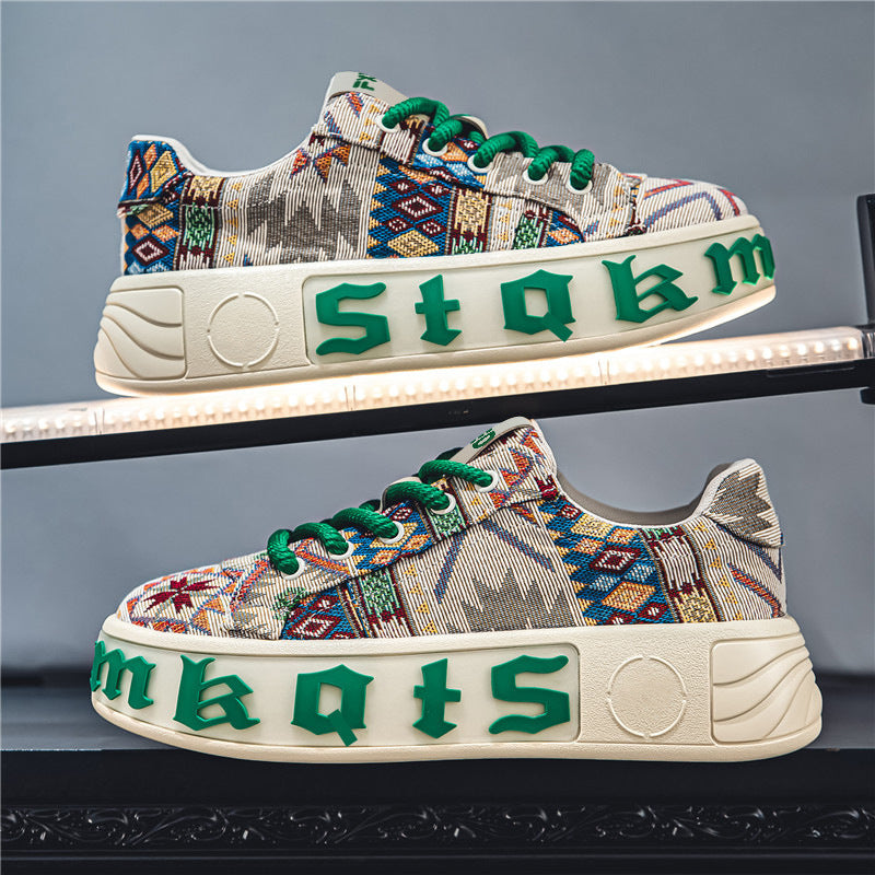 Ethnische Grid Plattform Herrenschuhe – Bild 2 | LuxeStyle