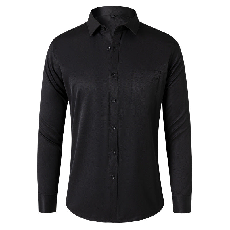 Herren Langarmhemd Schwarz – Slim Fit – Bild 10 | LuxeStyle