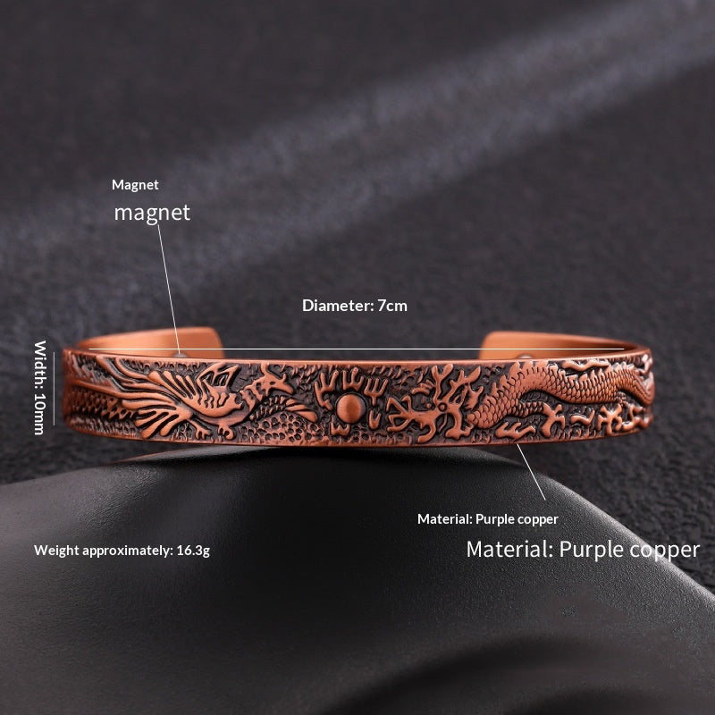 Magnetisches Kupferarmband im Antik-Stil