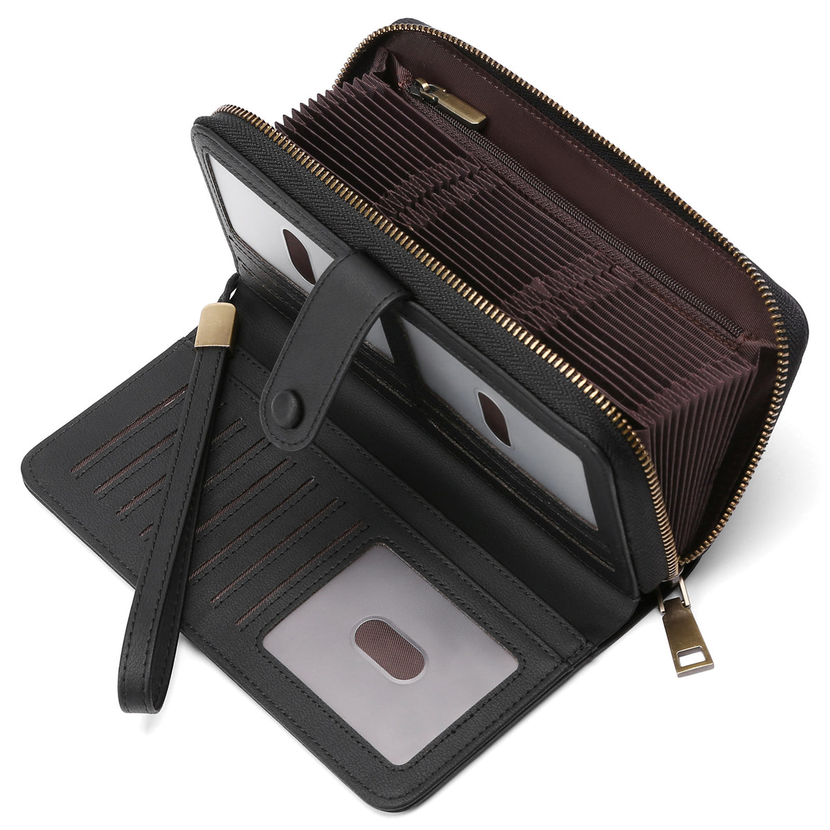 Erweiterbarer Kartenhalter Damen Langwallet – Bild 17 | LuxeStyle