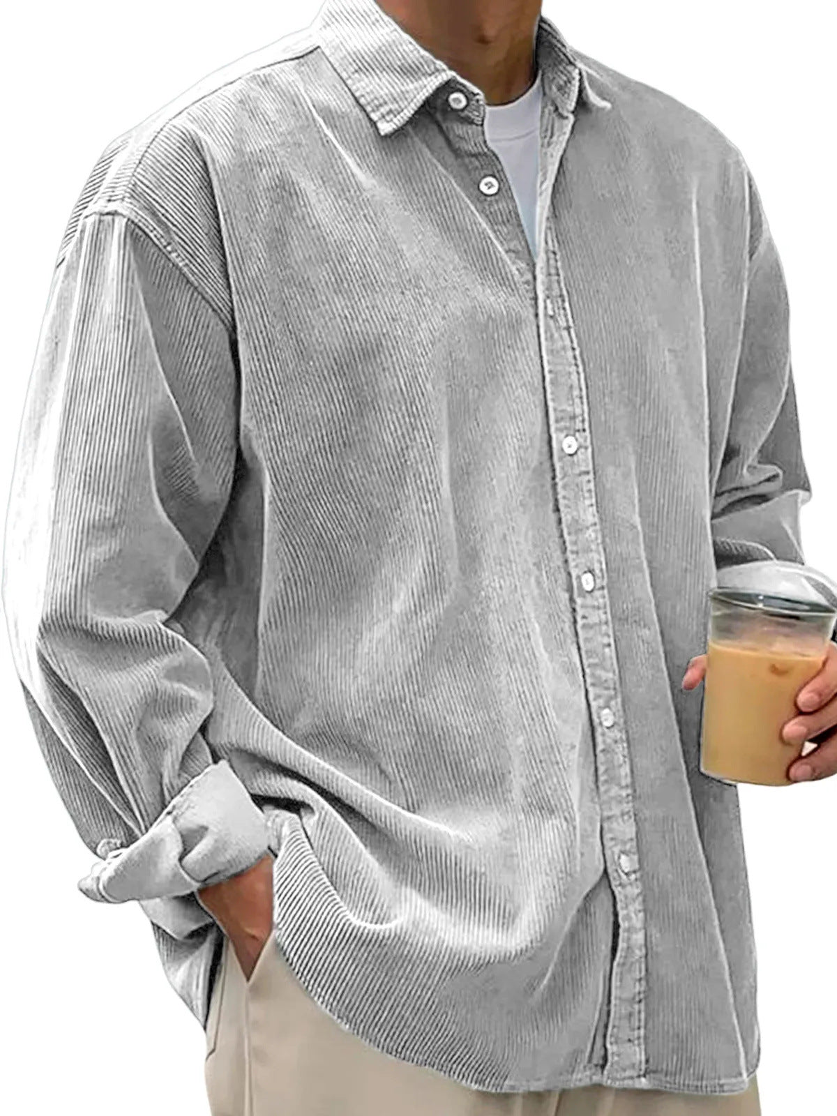 Lässige Cord-Hemdjacke für Herren – Bild 16 | LuxeStyle