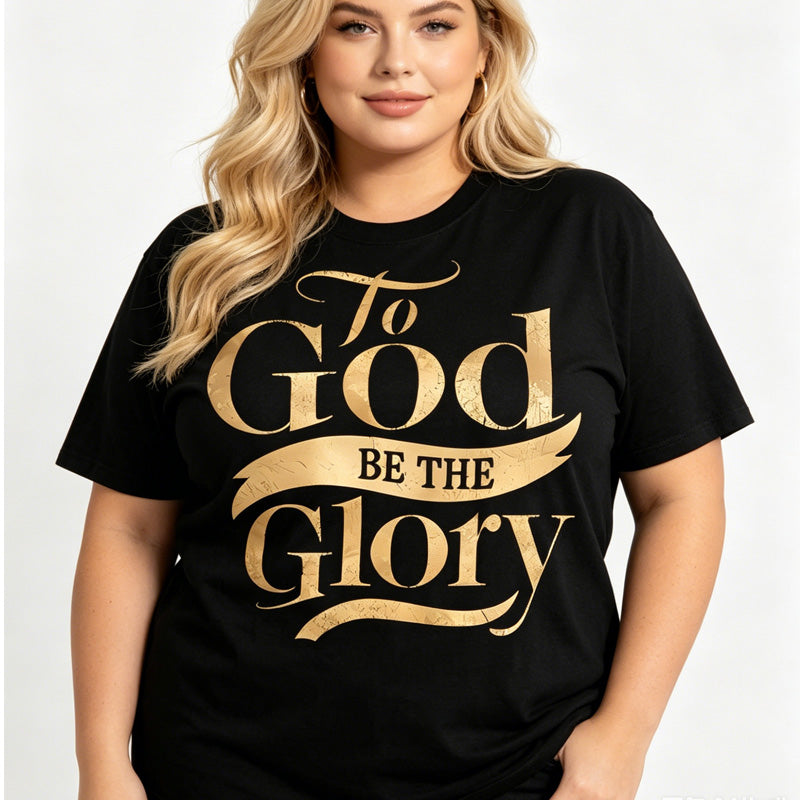 T-Shirt "To God Be The Glory" Goldprint