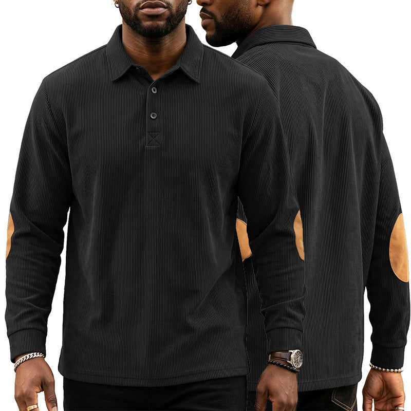 Herren Corduroy Sweatshirt mit Knopfleiste