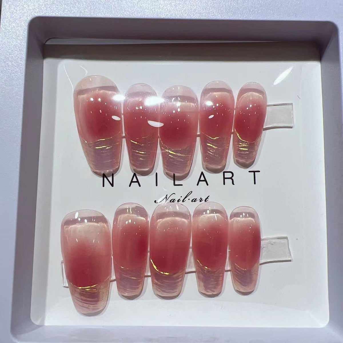 Blush Pleated French – handgemachte Fake Nails – Bild 8 | LuxeStyle