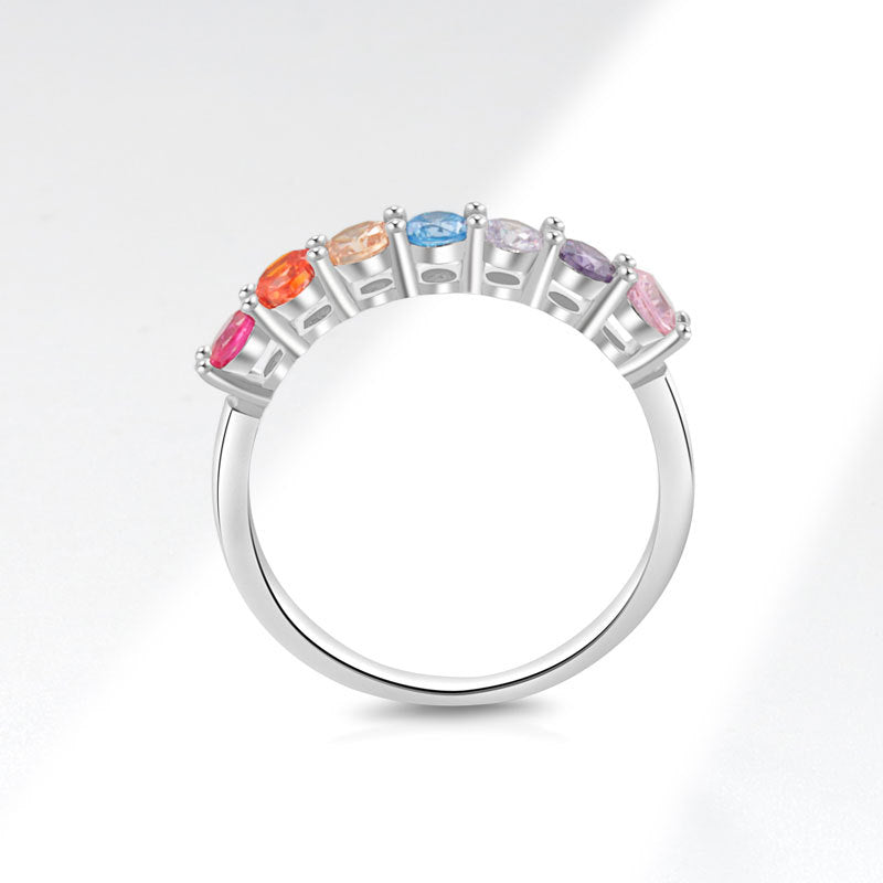 S925 Sterling Silber Ring mit runden Strasssteinen – Bild 5 | LuxeStyle