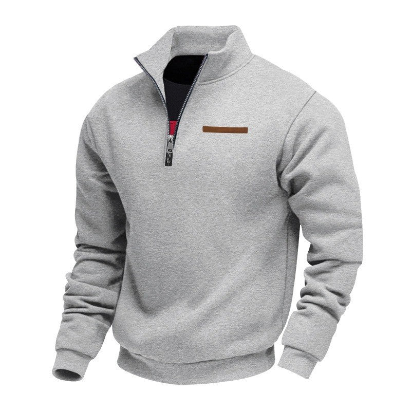 Kapuzenpullover mit Fleecefutter und Stehkragen