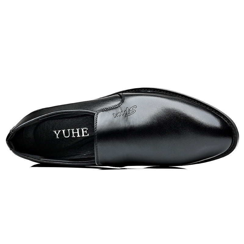 Business Slipper aus Leder mit spitzer Zehenpartie
