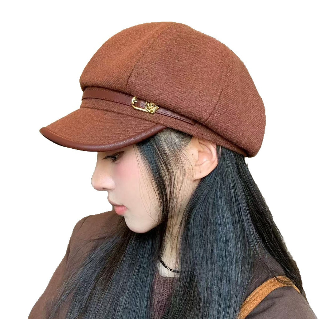 Japanisches Retro Beret mit Kette