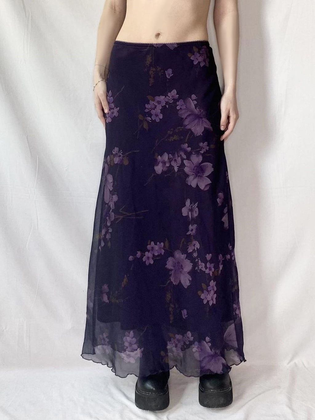 Rosa Blumen-Mesh-Kleid