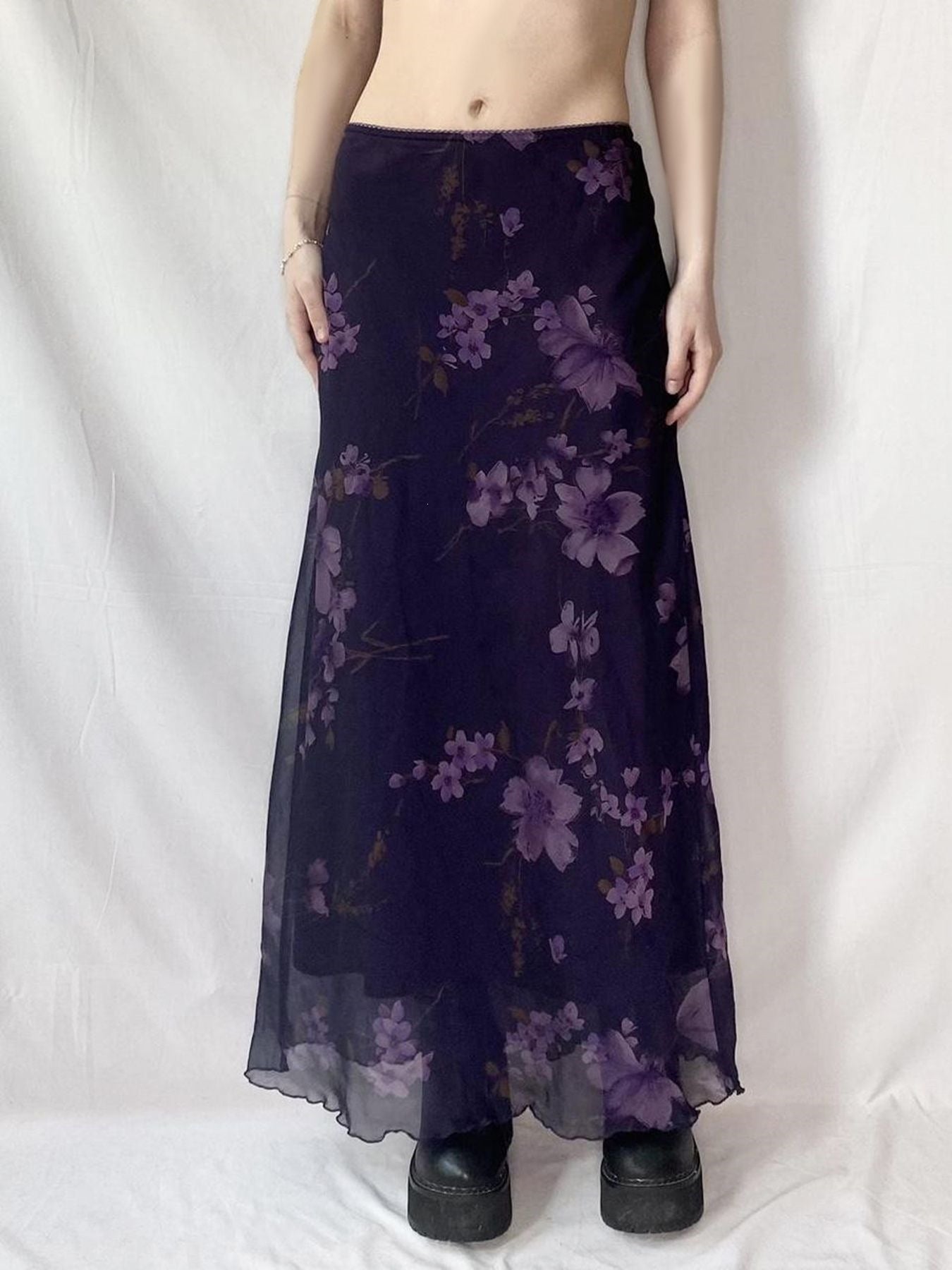 Rosa Blumen-Mesh-Kleid