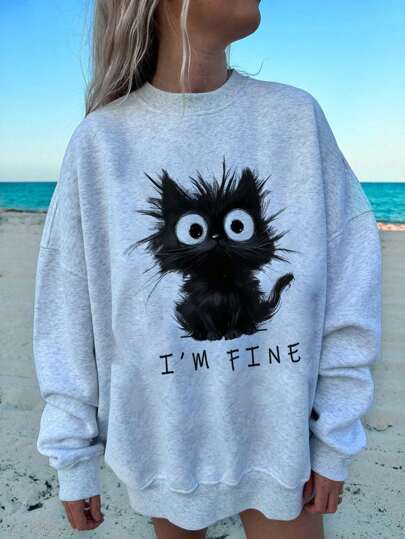 Damen Hoodie mit Herz-Print – Ansicht 7