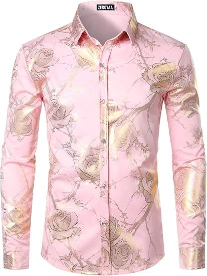 Hemd mit Rosendruck, Langarm, schmale Passform – Bild 13 | LuxeStyle