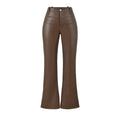 High-Rise Bootcut Hose im Motorrad-Stil