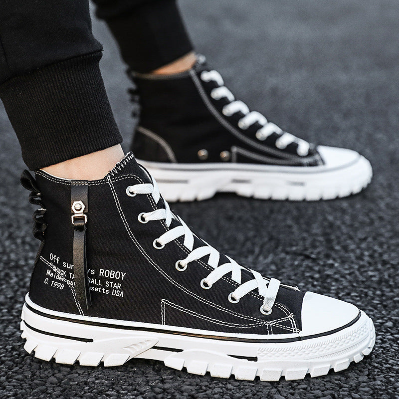 Atmungsaktive Canvas Schuhe mit dicker Sohle – Bild 5 | LuxeStyle