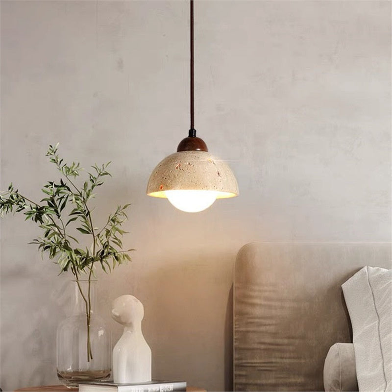 Wabi-Sabi Pendelleuchte Cremeweiss