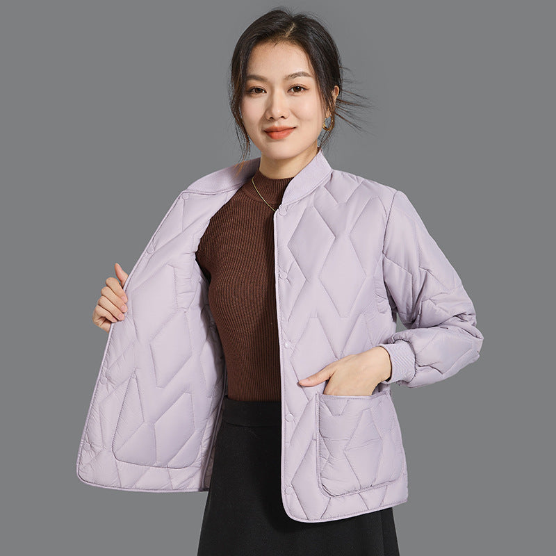 Gefütterte Damen-Freizeitjacke mit langen Ärmeln
