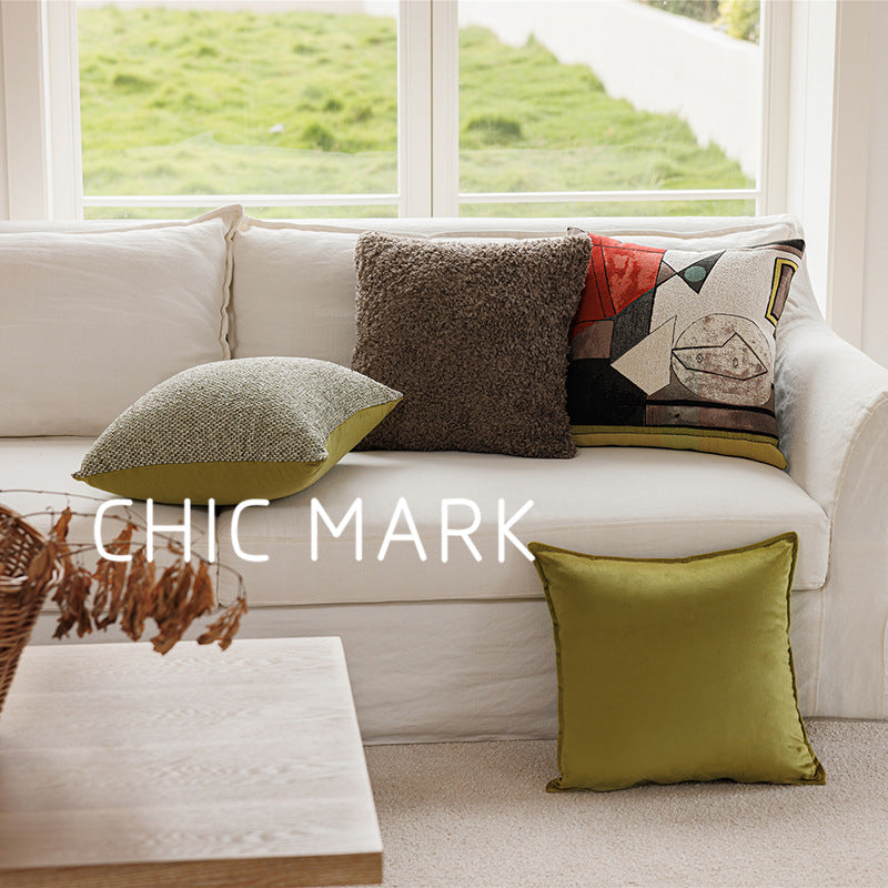 Jacquard Zierkissen mit Geometrie-Muster