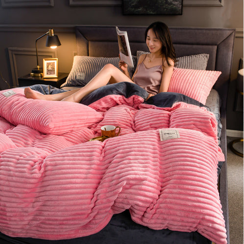 3-teiliges Samt-Bettwäsche-Set für den Winter – Bild 3 | LuxeStyle