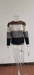 Gestreifter Langarm-Pullover für Damen – Bild 5 | LuxeStyle
