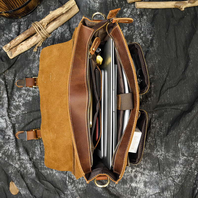 Retro Leder Aktentasche – Bild 5 | LuxeStyle