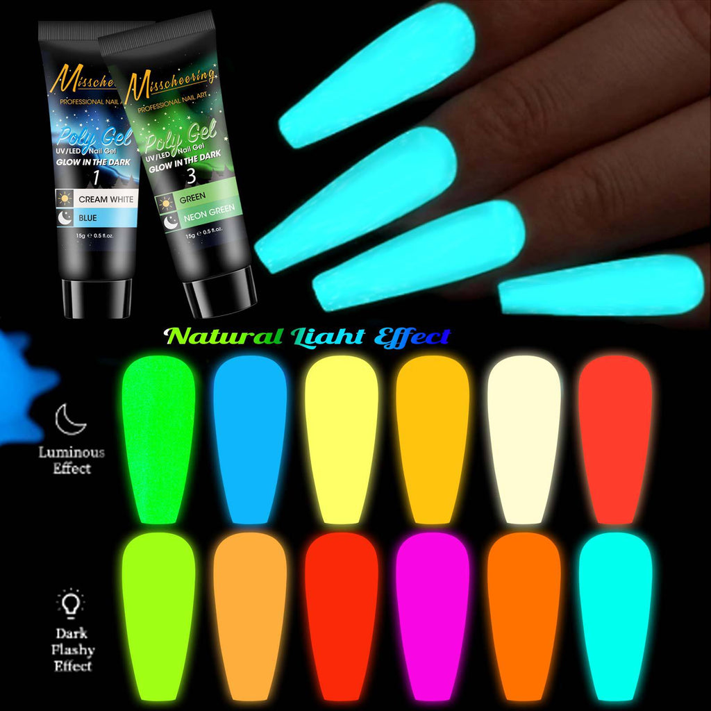 12 Farben Pailletten Nagelverlängerungs-Set