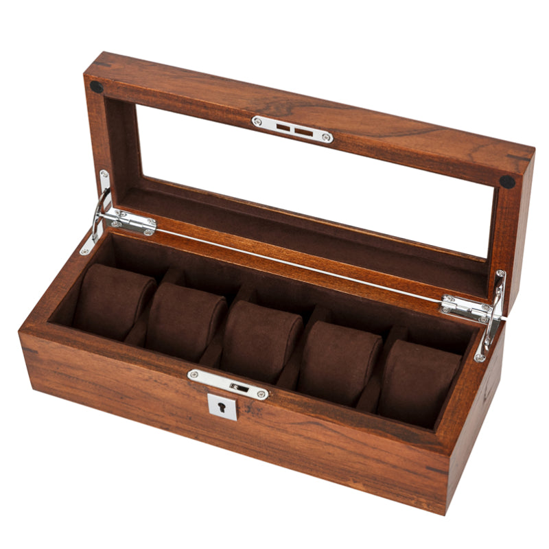 Holz-Uhrenbox mit Glasdach – Bild 3 | LuxeStyle