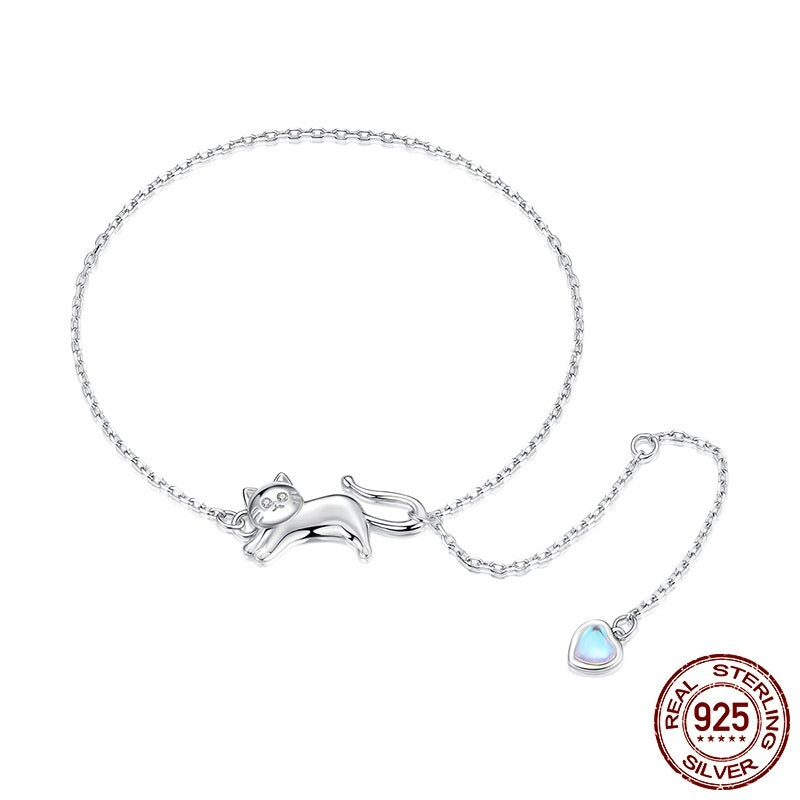 S925 Sterling Silber Katzen-Armband für Damen – Bild 5 | LuxeStyle