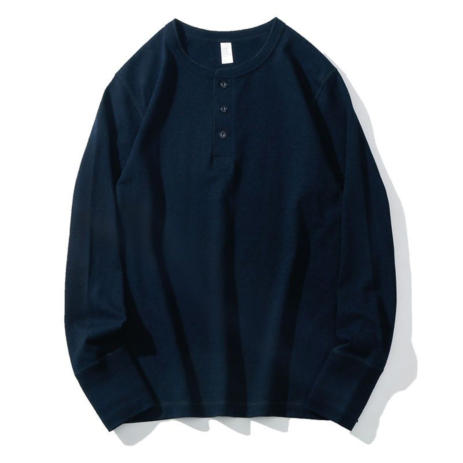 American Henry Langarmshirt mit Stehkragen