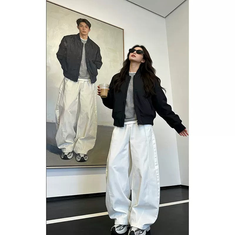 Weisse Cropped Jeans – Unisex – Bild 3 | LuxeStyle