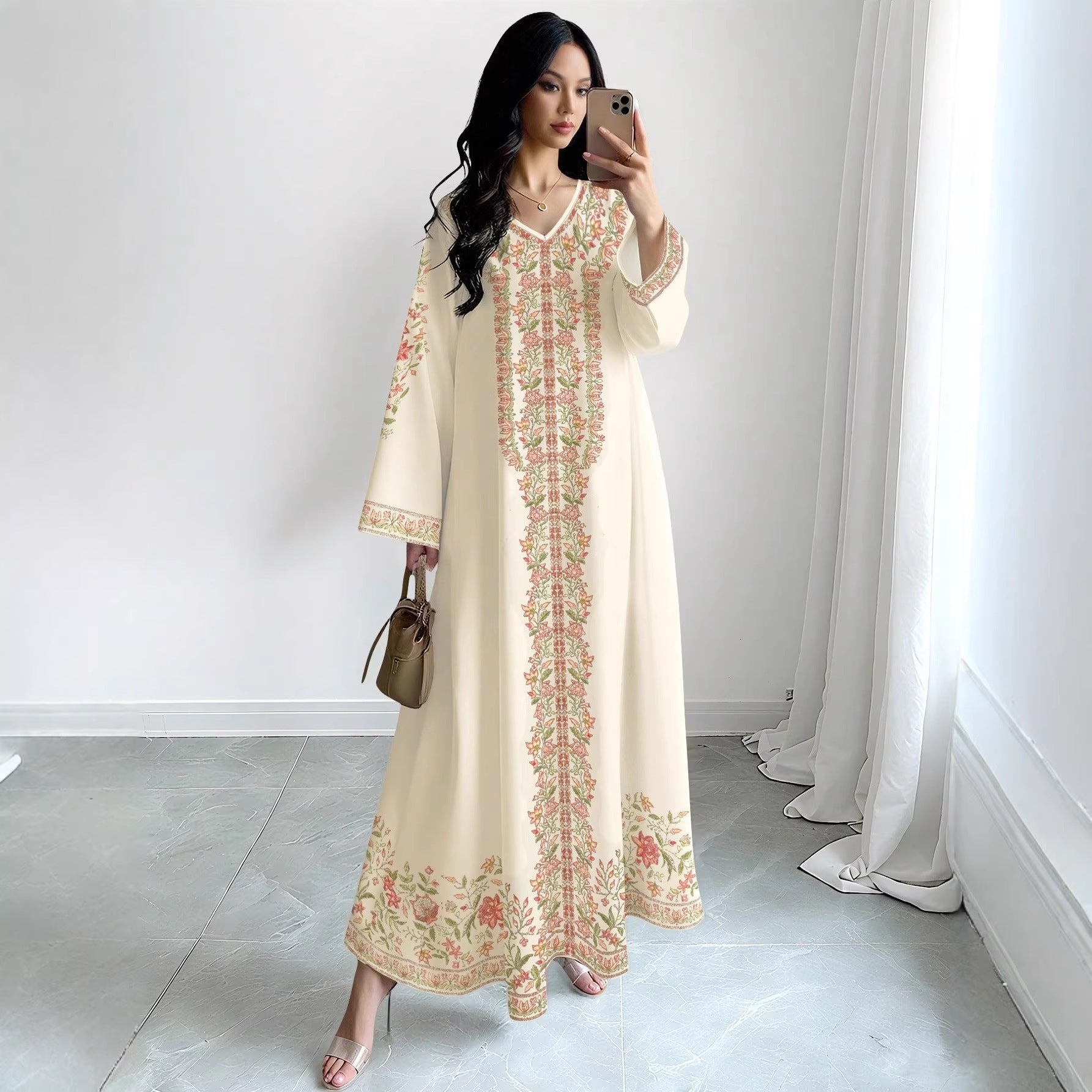 Blumiges Casual-Kleid