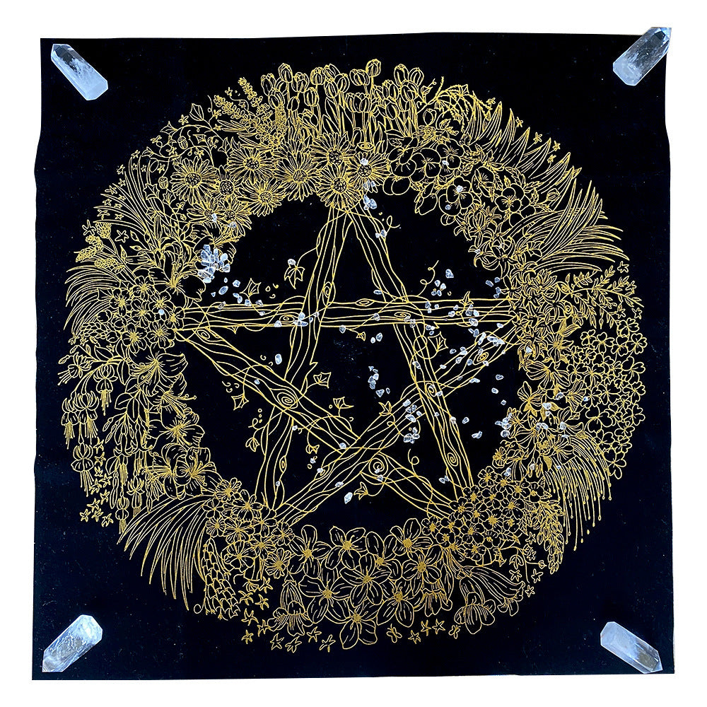 Samt-Tarot-Tuch «Crystal Flower Story» – Bild 3 | LuxeStyle