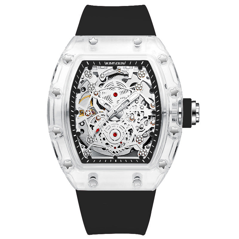 Mechanische Herrenuhr mit Silikonarmband – Bild 11 | LuxeStyle
