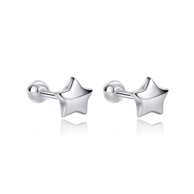 S925 Sterling Silber Stern Ohrringe