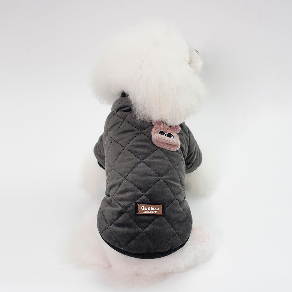Karierte Winterjacke für kleine Hunde