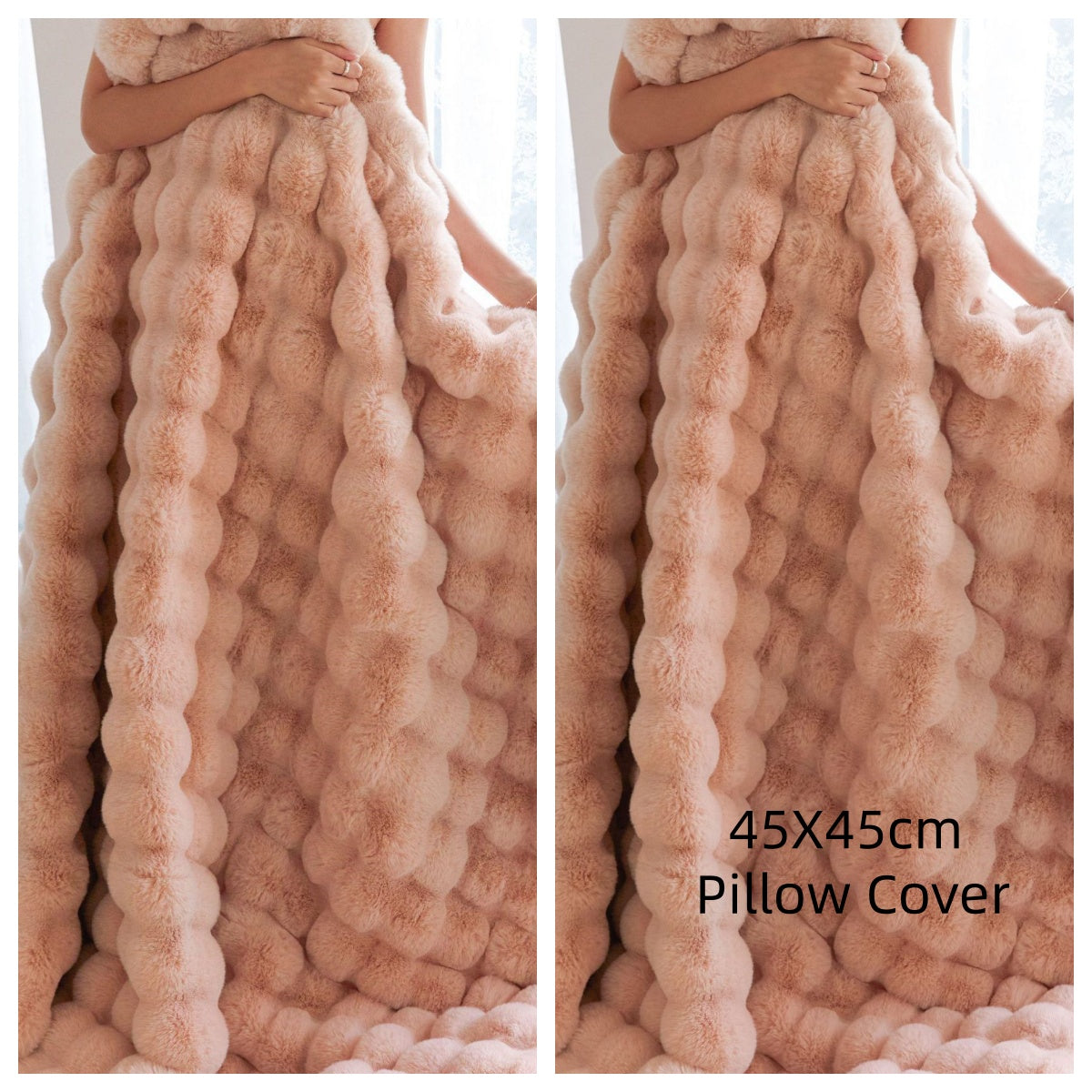 Kuschelige Decke aus Polyester mit Kissenbezug – Bild 4 | LuxeStyle