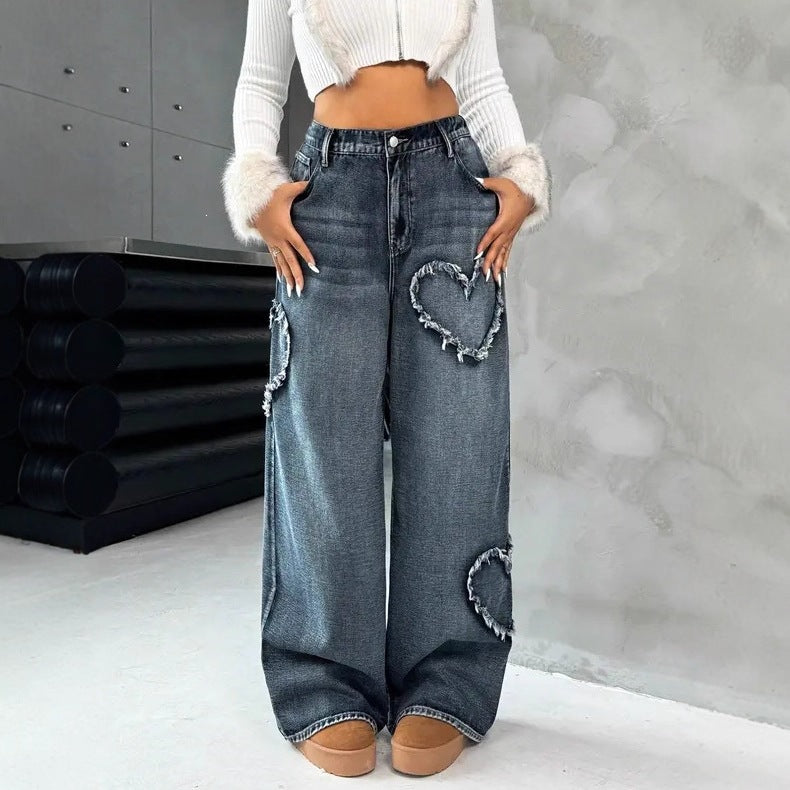 Street-Style Loose Straight-Leg Jeans