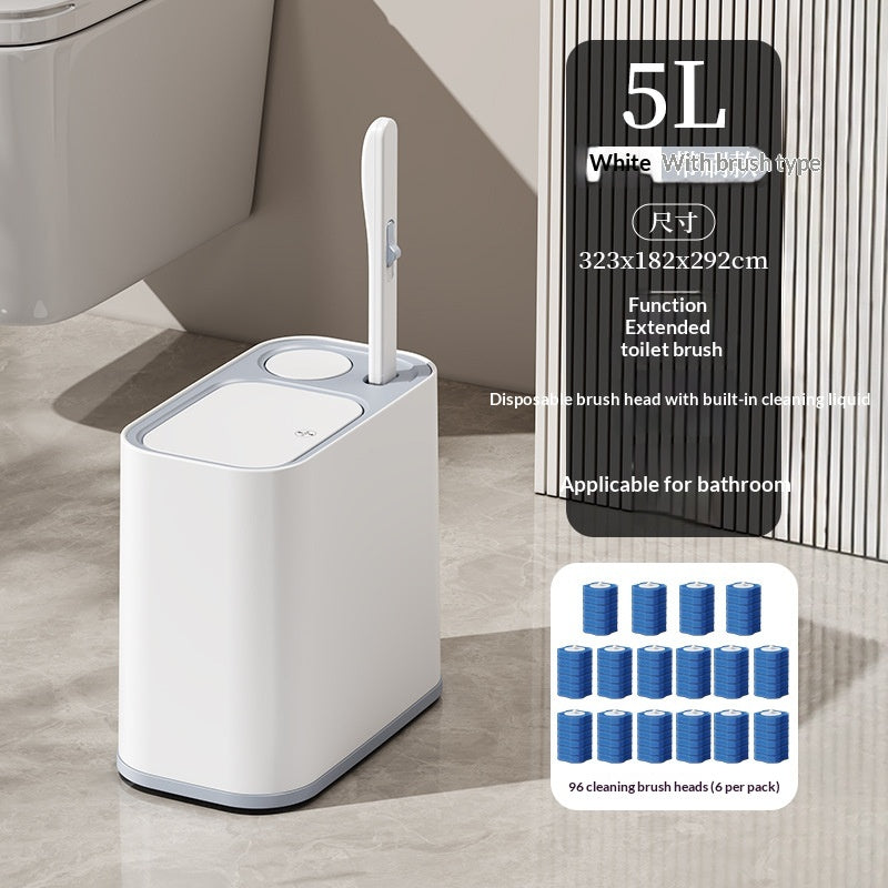 WC-Abfalleimer mit Bürstenköpfen, 5L