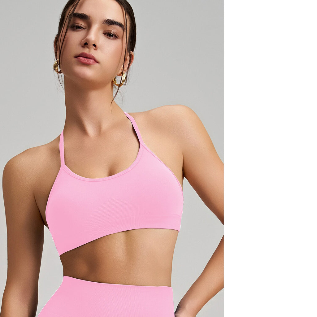 Nahtloses Cross-Back Yoga-Set für Damen