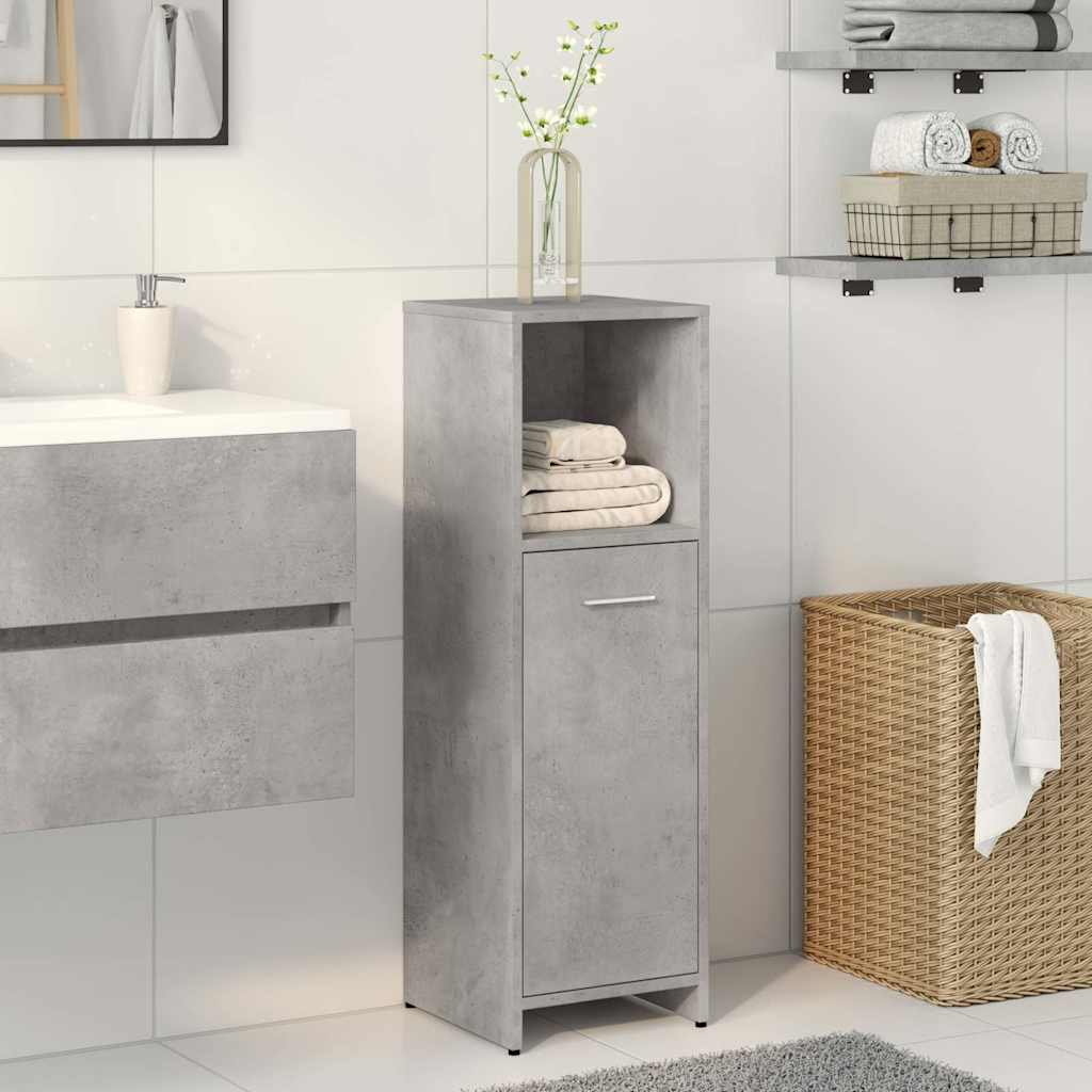 Badezimmerschrank, Betongrau, 30x30x95 cm