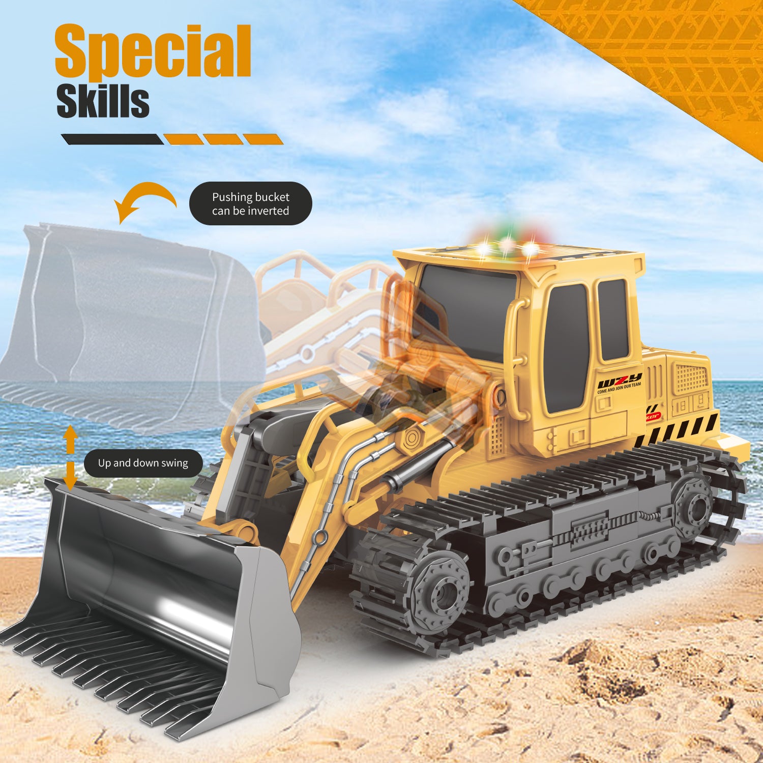 RC Baustellenfahrzeug Set – Bagger & Bulldozer