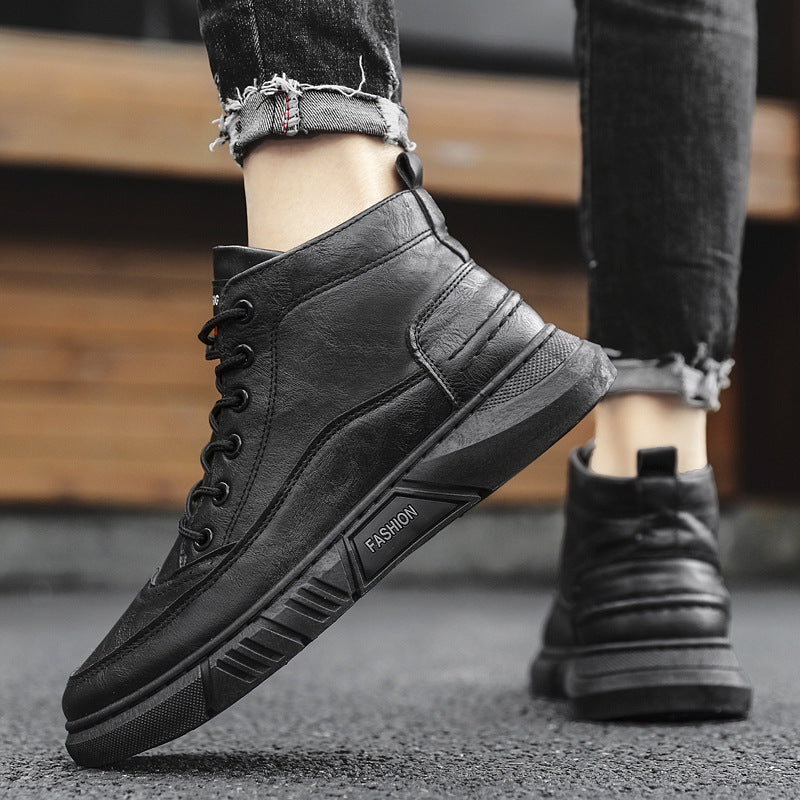 Leder-Sneaker Herren, knöchelhoch – Bild 5 | LuxeStyle