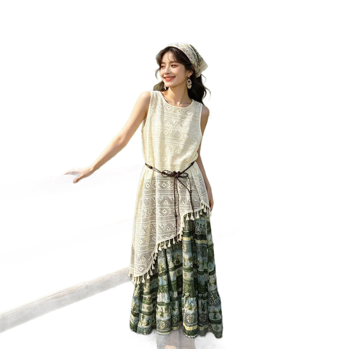 Ärmelloses Casual-Kleid im Ethno-Stil – Bild 2 | LuxeStyle