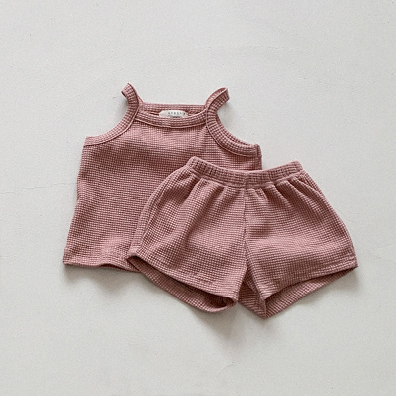 Baby-Strampler aus Waffelpiqué – Ärmellos – Bild 7 | LuxeStyle