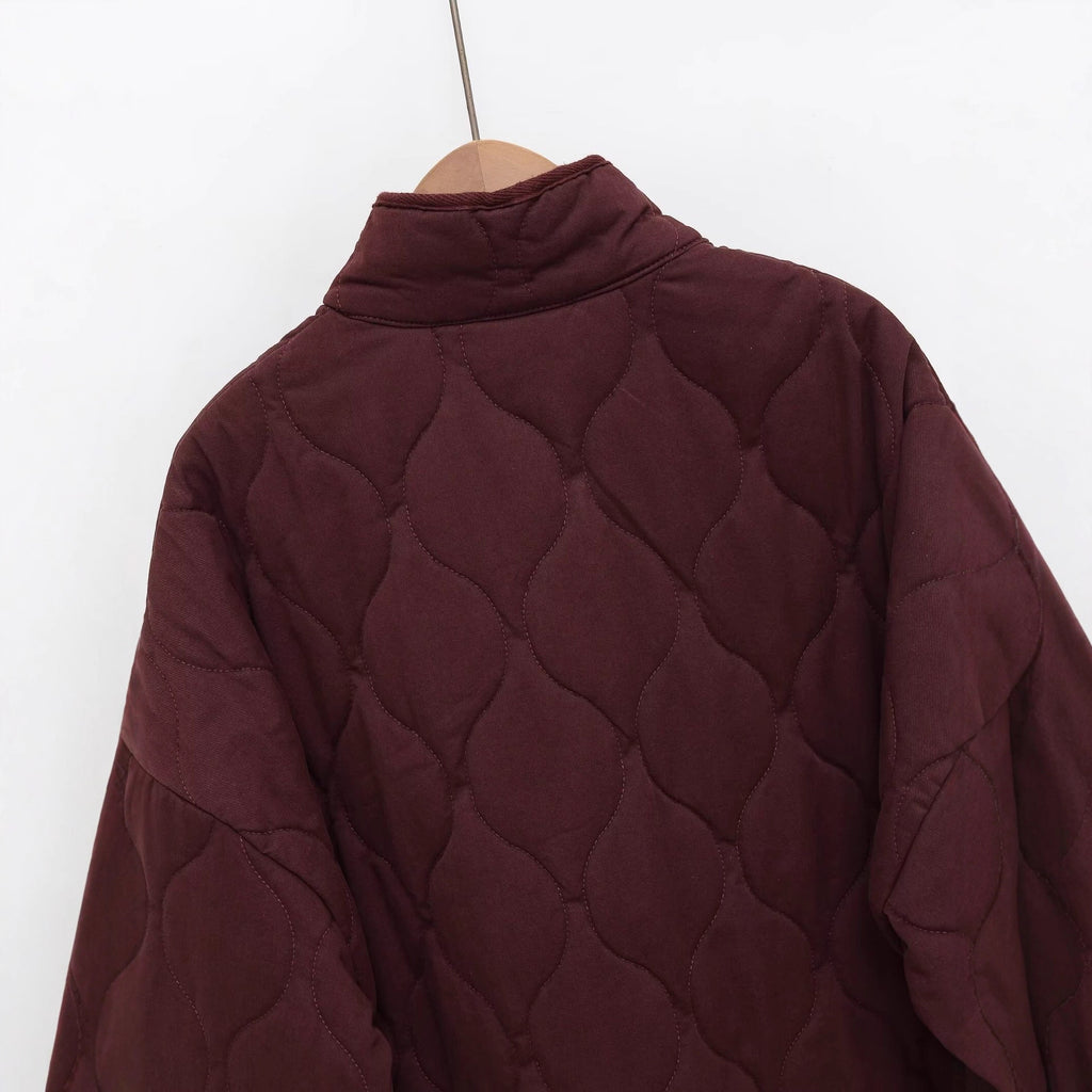Damen Stehkragen-Mantel aus Baumwolle – Bild 5 | LuxeStyle