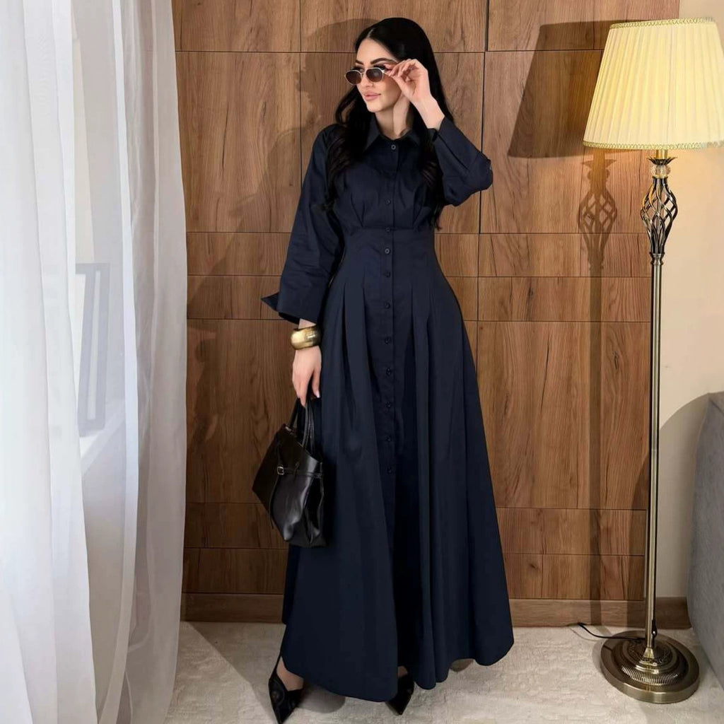 Gerades Kleid mit Langarm